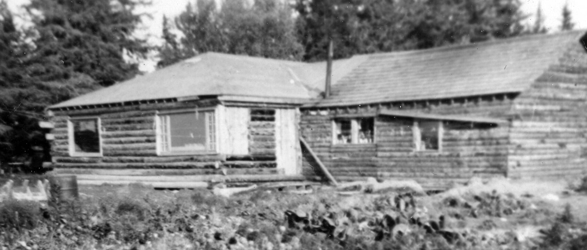 Photo courtesy of the Keeler Family Collection
Lawrence and Lorna Keeler’s family home near Stariski Creek in the early 1950s.