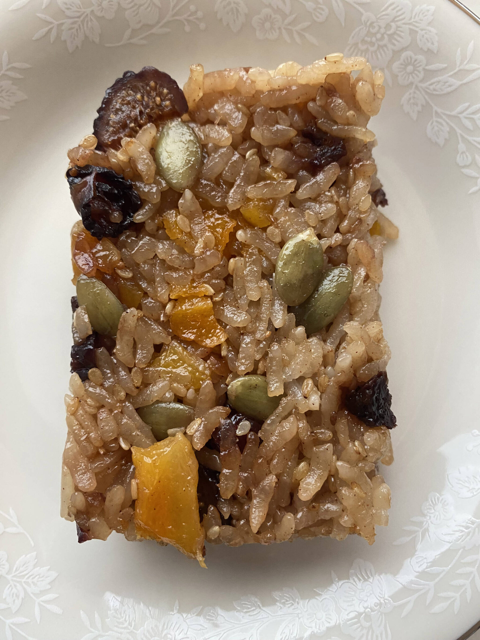 This sweet rice dessert, yaksik, is traditional for New Year’s Day in Korea (specifically, the lunar new year) and is often made as a gift for friends and neighbors. (Photo by Tressa Dale/Peninsula Clarion)