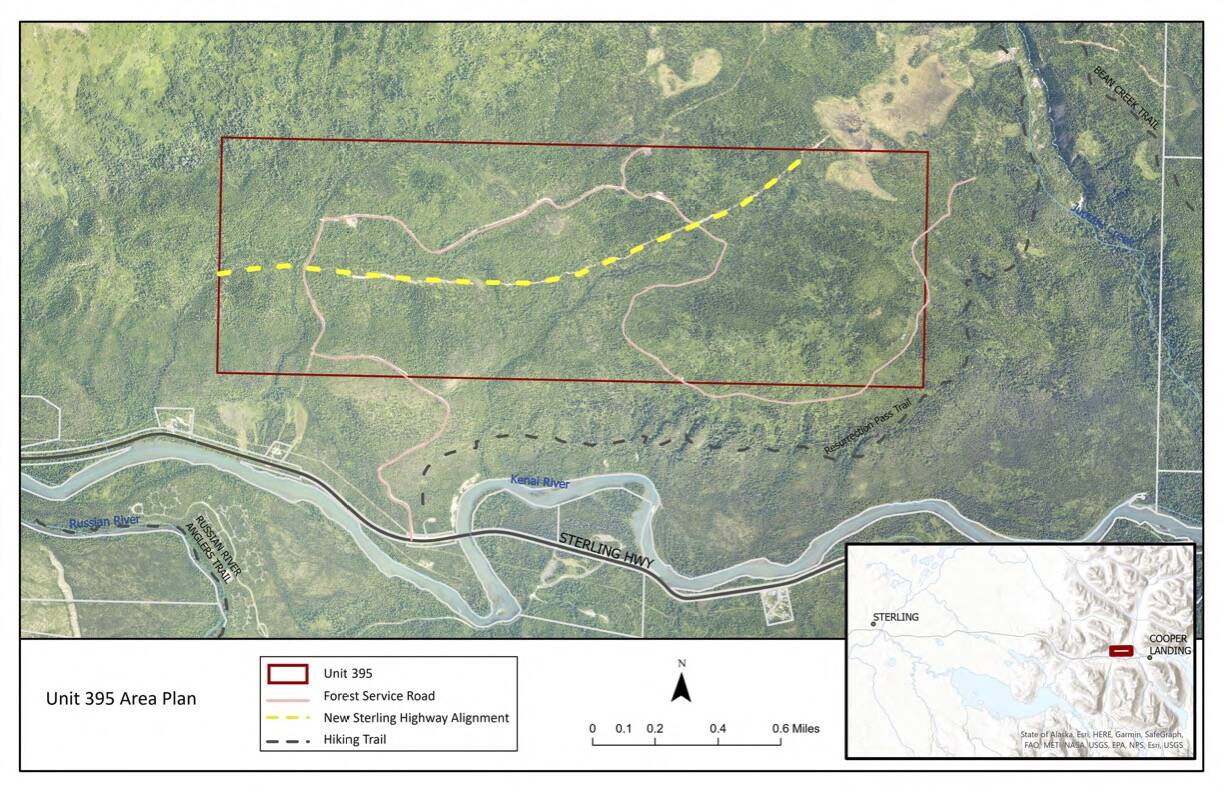 Unit 395 area. (Map via Kenai Peninsula Borough)