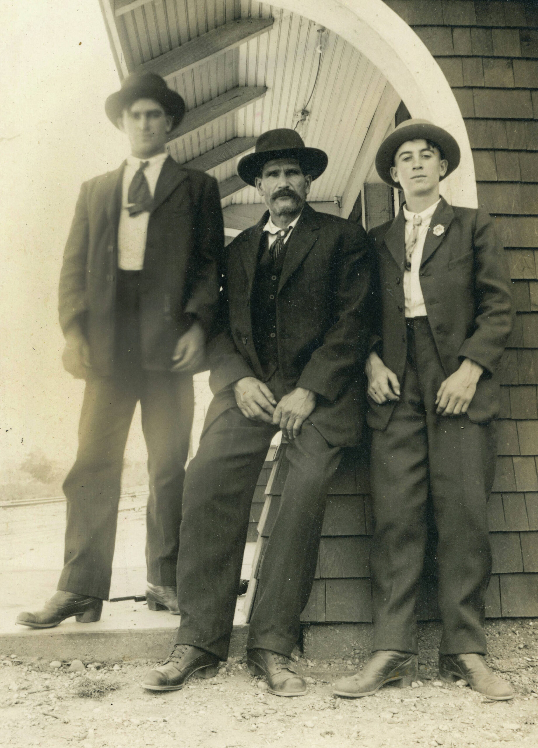 Lawrence Keeler (left) poses with his father and younger brother (Dewey) in about 1920. Photo courtesy of the Keeler Family Collection.
