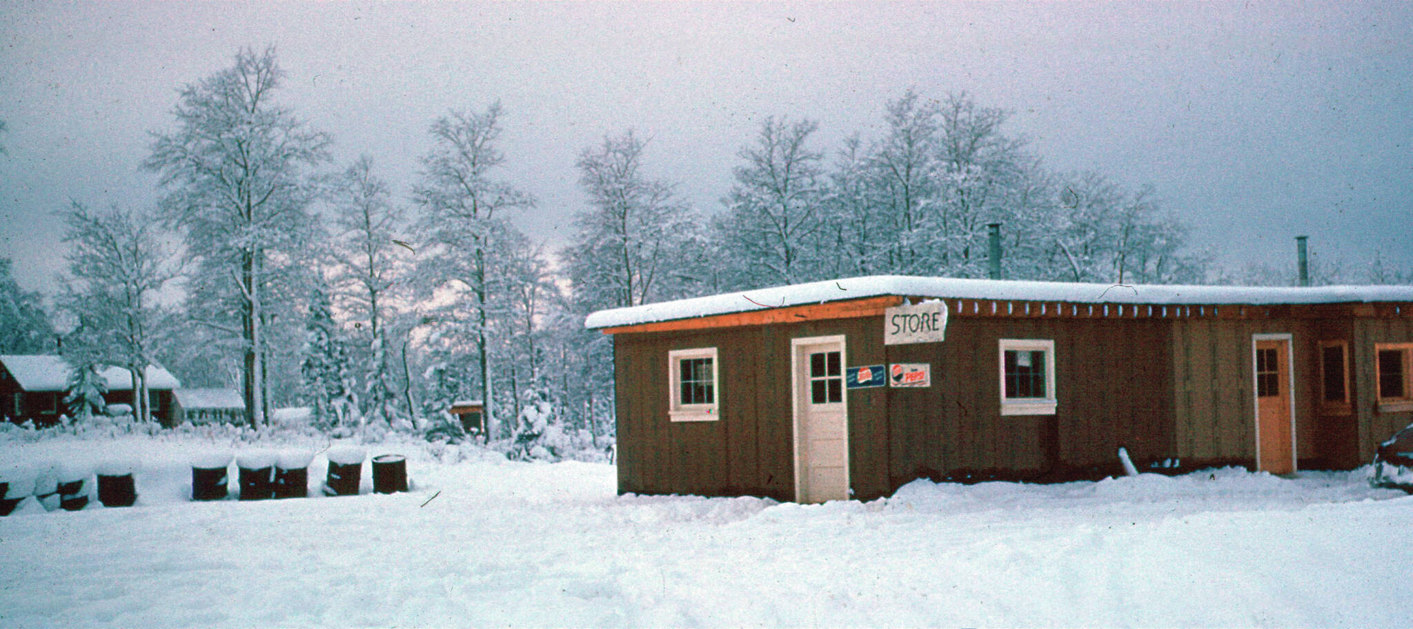 Ray Sandstrom photo courtesy of the KPC historical photo archive
Soldotna’s first-ever grocery store was built and opened in 1952.