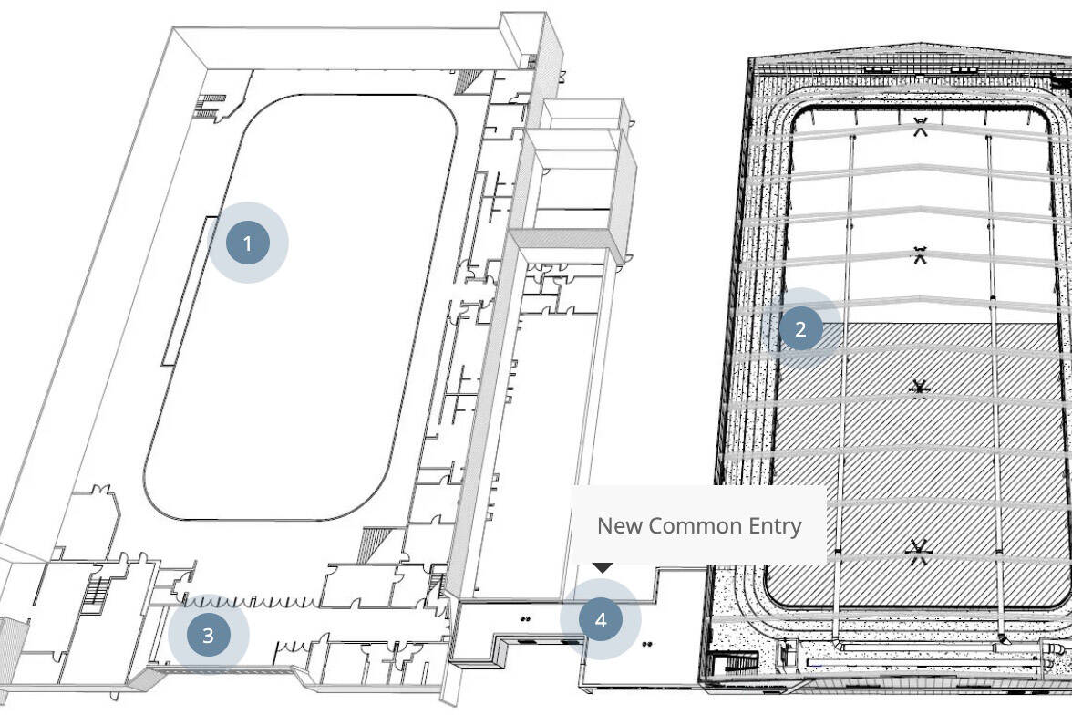 Project designs show the location of the Soldotna Field House relative to the Soldotna Regional Sports Complex. (Image via City of Soldotna)