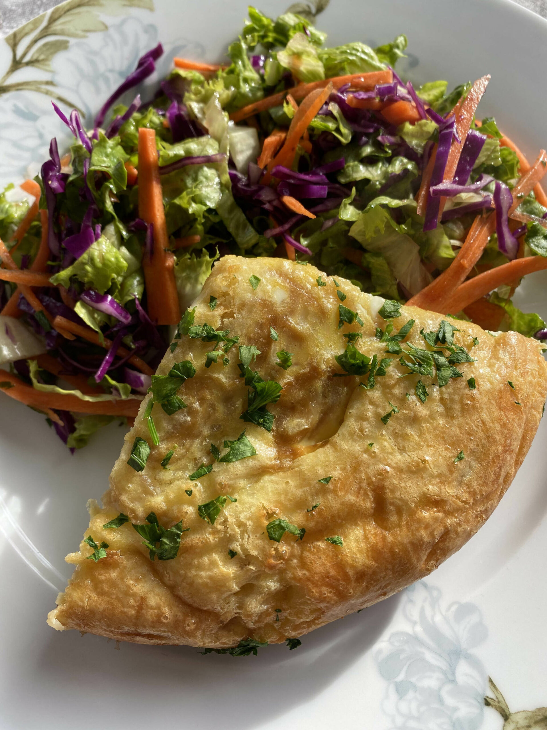 This French onion frittata is delicious and not too filling. (Photo by Tressa Dale/Peninsula Clarion)