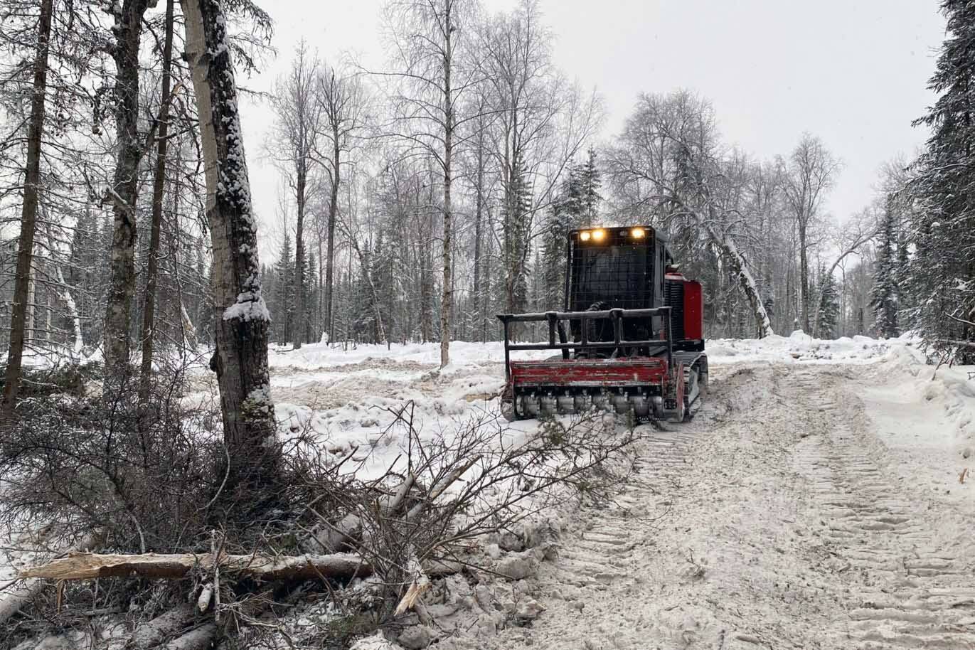 Winter is the time for fuel break projects. (Photo by Jeff Bouschor/USFWS)