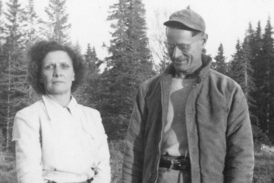 Nell and Homer Crosby were early homesteaders in Happy Valley. Although they had left the area by the early 1950s, they sold two acres on their southern line to Rex Hanks. (Photo courtesy of Katie Matthews)