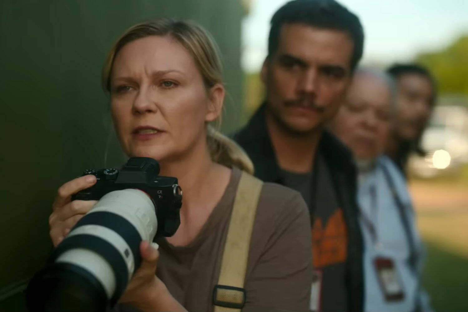 Kirsten Dunst, Wagner Moura and Stephen McKinley Henderson appear in “Civil War.” (Promotional photo courtesy A24)