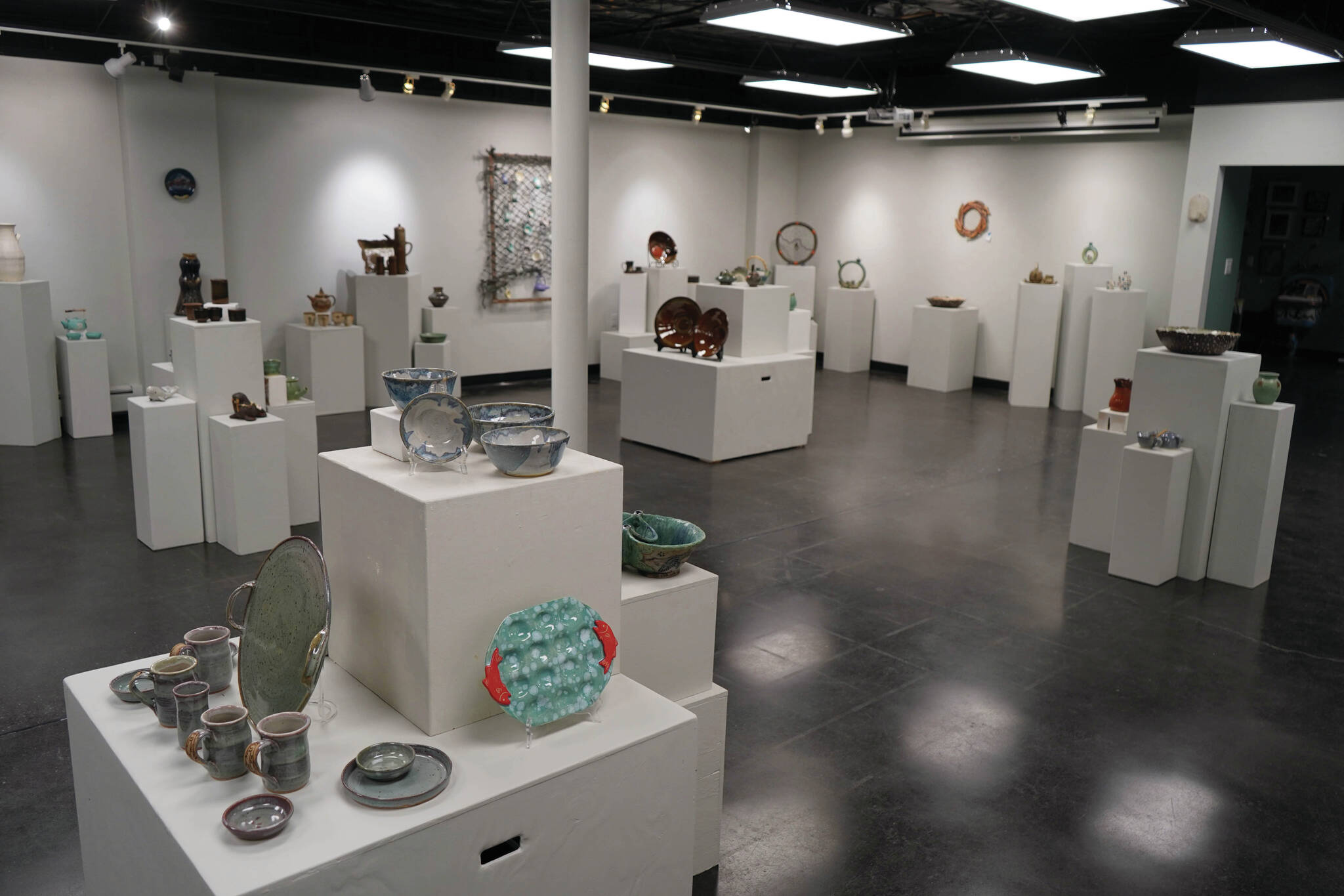 Jake Dye/Peninsula Clarion
The Kenai Potter’s Guild’s annual exhibition, “Clay on Display,” is seen at the Kenai Art Center on Tuesday.
