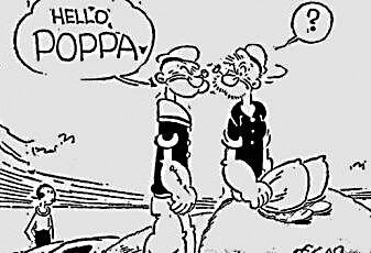 Illustration from the Rochester Journal, 1936
The nickname for Clarence Hiram “Poopdeck” Platt came from the cartoon character “Poopdeck Pappy,” father of Popeye, who was created in 1929 by cartoonist Elzie Crisler Segar.