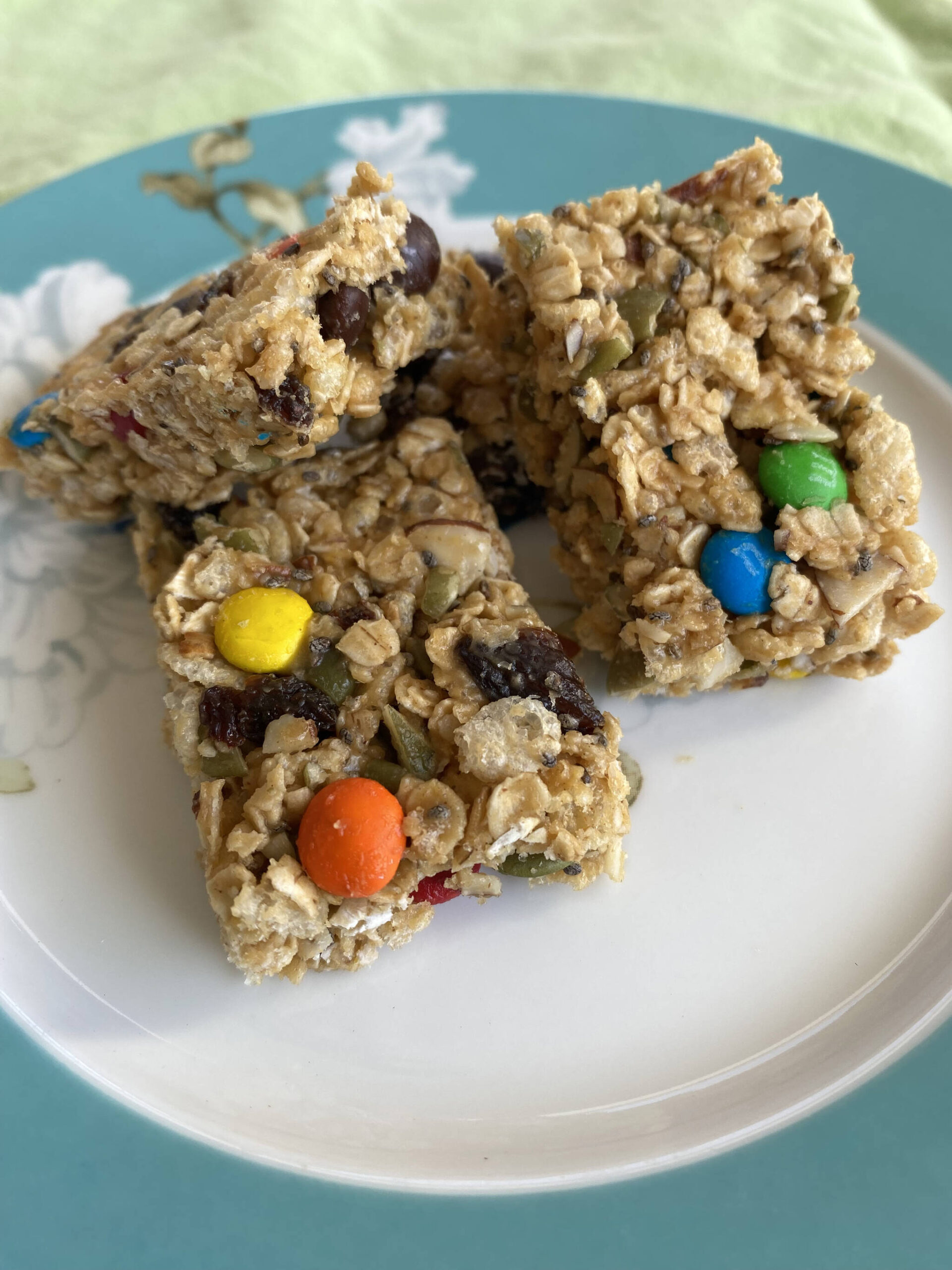 These monster cookie-inspired granola bars are soft, chewy and tasty enough to disguise all the healthy nuts, oats and seeds. (Photo by Tressa Dale/Peninsula Clarion)