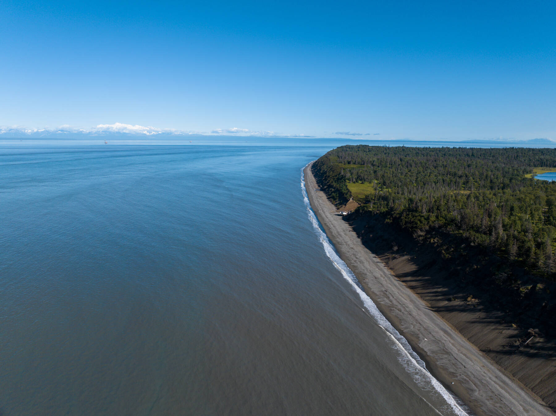 The ORPC proposed American Tidal Energy Project site is located at East Foreland, Cook Inlet, just north of Nikiski, Alaska. Photo provided by ORPC