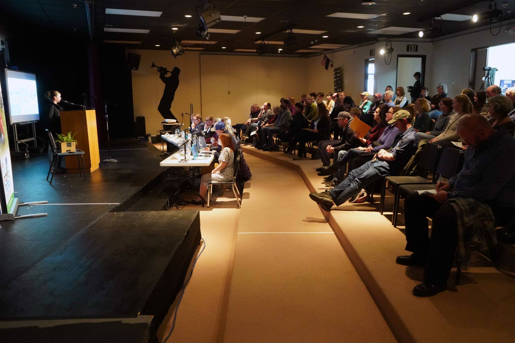 Soldotna High School’s Shea Linton speaks during the 35th Annual Caring for the Kenai Oral Presentations at Kenai Central High School in Kenai, Alaska, on Thursday, April 17, 2025. (Jake Dye/Peninsula Clarion)