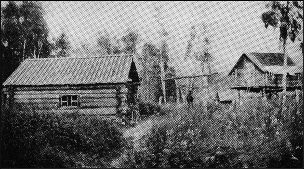 Very few photographs exist of the Kings County Mining Company’s cabin near Skilak Lake. By the time this photograph was taken in the late 1910s by the U.S. Geological Survey, other structures had been added to the site, and the cabin was being used regularly.