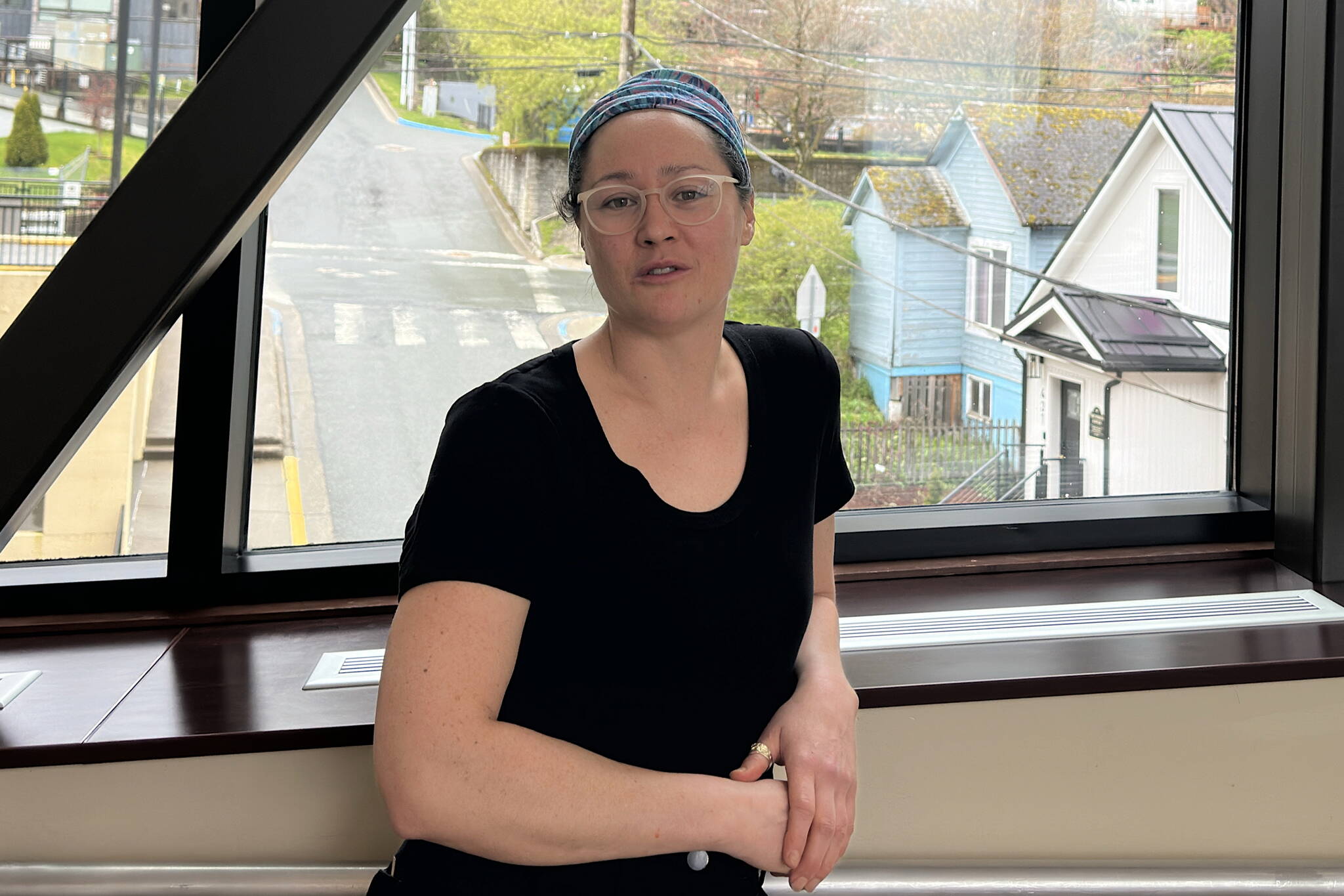 Mark Sabbatini / Juneau Empire
Tessa Hulls, an author who moved to Juneau during the winter, at the Alaska State Capitol on Monday after her graphic novel “Feeding Ghosts” won the 2025 Pulitzer Prize in the Memoir or Autobiography category.