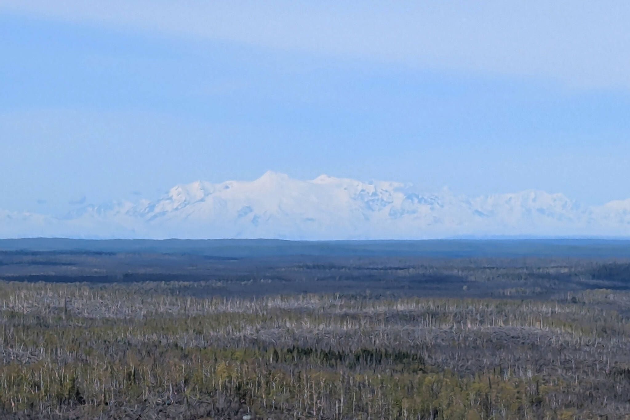 Mount Spurr is seen from the Kenai Peninsula, Alaska, on May 11, 2025. (Peninsula Clarion file)