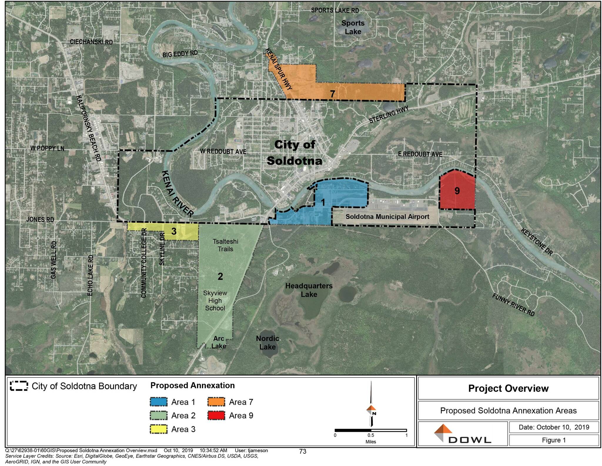 A map of areas proposed for annexation by the City of Soldotna. (Provided by City of Soldotna)