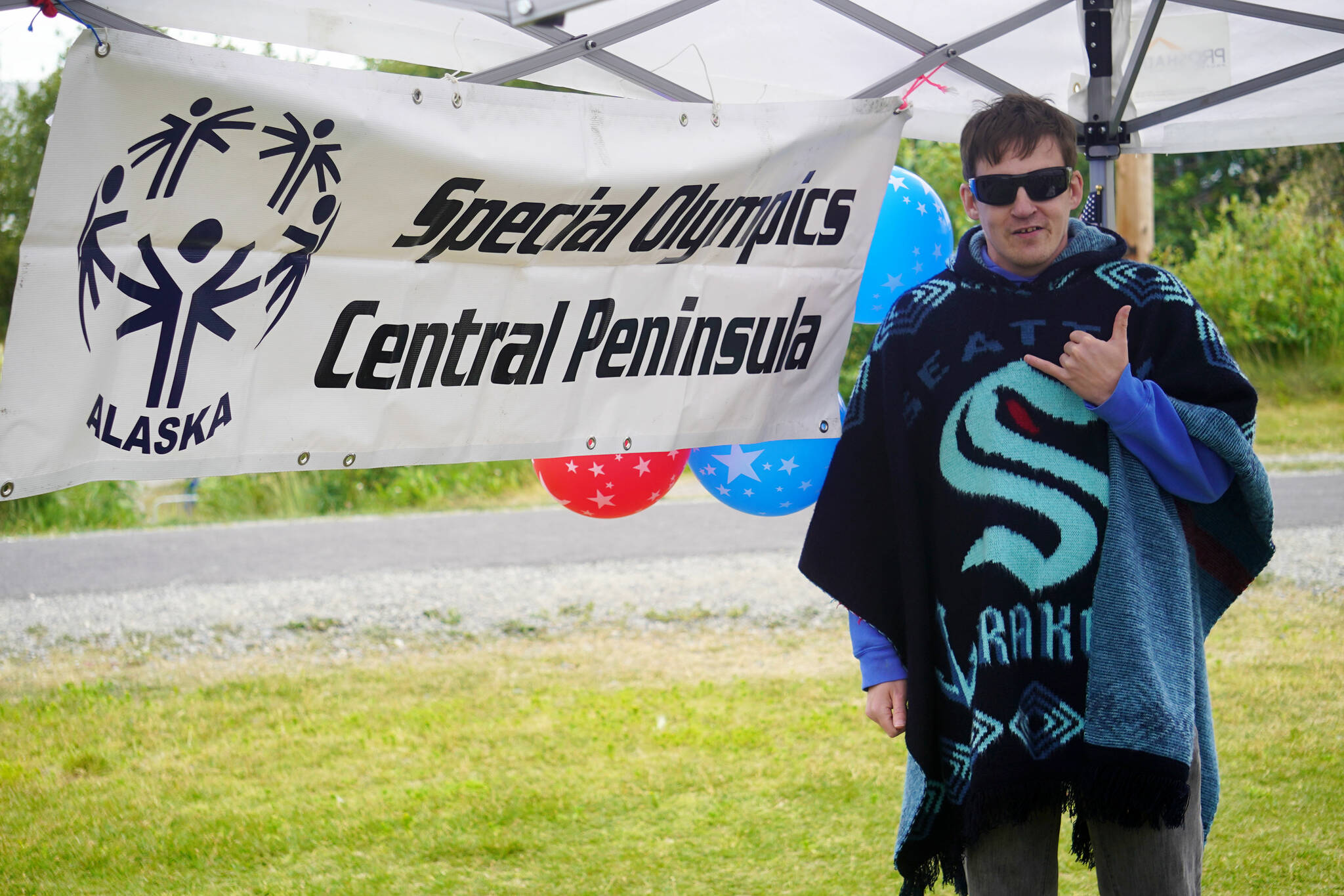 Jason Criss stands for a photo in Soldotna, Alaska, after being named a qualifier for the Special Olympics USA Games on Thursday, July 10, 2025. (Jake Dye/Peninsula Clarion)