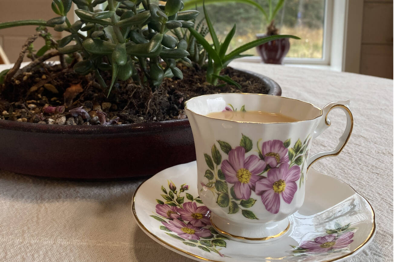 Serve your London Fog in a lovely cup and enjoy while reading the news. (Photo by Tressa Dale/Peninsula Clarion)