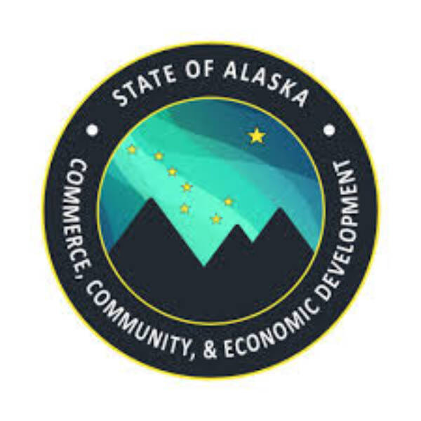 Logo for the Alaska Department of Commerce, Community and Economic Development. Photo courtesy of the State of Alaska Department of Commerce, Community and Economic Development
