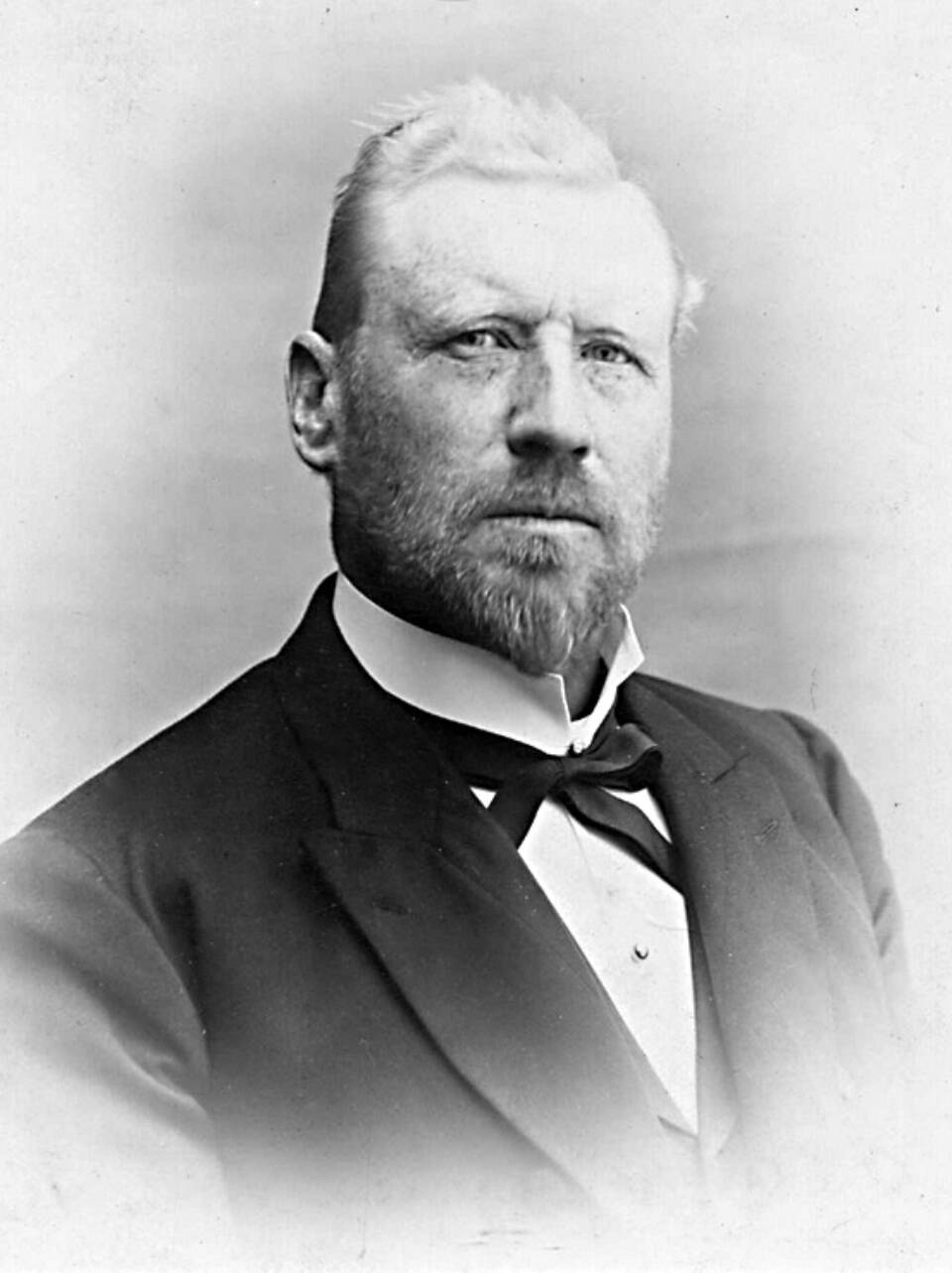 This E.W. Merrill photograph shows Charles Christian Georgeson, special agent in charge of all agricultural experiment stations in Alaska, starting in 1898. (Photo from Alaska History Magazine, July-August 2020)