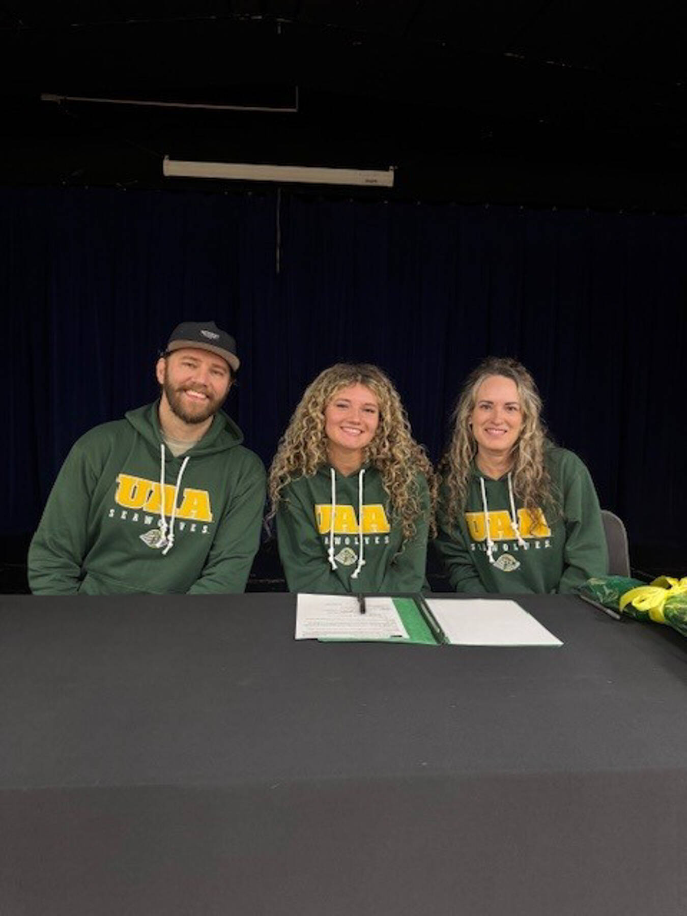 Kenai Central’s Sophie Tapley on Nov. 26, 2025, commits to playing volleyball at the University of Alaska Anchorage during the 2026-2027 school year. Tapley was a varsity hitter for three years at Kenai Central. Photo courtesy of Sophie Tapley