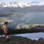 Erik Johnson, of Seward, trains for Mount Marathon on June 13, 2018. (Photo by Jeff Helminiak/Peninsula Clarion)