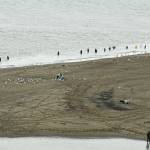 Dipnetters as seen from the Kenai bluffs on Tuesday, July 10, 2018, in Kenai, Alaska. (Photo by Erin Thompson/Peninsula Clarion)