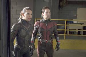 This filim still released by Marvel Studios shows Evangeline Lilly and Paul Rudd in Ant-Man and the Wasp. (Photo courtesy Marvel Studios)