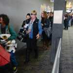 Photo by Rashah McChesney/Peninsula Clarion  About 100 people wait to board a United Airlines flight Saturday March 15, 2014 after the group was stranded for about 18 hours in Kenai, Alaska.