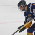 Photo by Rashah McChesney/Peninsula Clarion  Anna Shelden practices with her U16 girls hockey team Friday March 14, 2014 at the Soldotna Sports Center in Soldotna, Alaska.