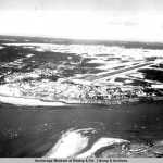 Contributed photo KPC Photo Archive  Photographer Richard Mommsen shows the collapsed Cooper Landing bridge over the Kenai River and the Bailey Bridge that was constructed shortly thereafter.