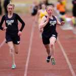 Clarion file photo In this ay 5, 2012 file photo Soldotna's Bree Mucha, right, and teammate Dani McCormick place first and second during the 1600-meter dash.
