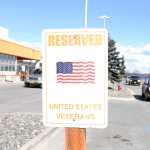 Photo by Dan Balmer/Peninsula Clarion American Legion representatives recognized the Kenai Home Depot for having a reserved parking spot for United States Veterans Thursday.