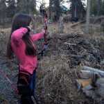Photo courtesy DiPaolo family Abby Dipaolo practices for a recent tournament at her home in Kasilof.
