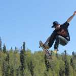 Photo by Will Morrow/Peninsula Clarion Matt Heminger launches off a ramp at the skate and BMX park on Karen Street in Soldotna Monday afternoon.