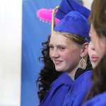 Vasilissa Melkomukov waits to receive her diploma from Kenai Alternative High School in Kenai on Monday. Photo by Kaylee Osowski/PeninsulaClarion