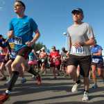 Photo by Rashah McChesney/Peninsula Clarion  Runners who made the 10-mile loop take off Saturday May 9, 2013 during the annual Run for the River sponsored by the Kenai Watershed Forum as part of the Kenai River Festival in Soldotna, Alaska.