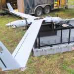 Photo courtesy Terry Anderson The Insitu ScanEagle was used to map hotspots on the perimeter of the Funny River Wildfire, in Funny River.