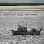 Photo by Rashah McChesney/Peninsula Clarion Paul Usolteff, of Anchor Point, works on his boat Preliv, a Russian word meaning high tide, at the Snug Harbor Seafoods receiving dock Thursday June 19, 2014 in Kenai, Alaska.