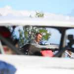 Photo by Kelly Sullivan/ Peninsula Clarion Ira Beck's Stock Car overheated and had to be pulled over in the middle of a race, Saturday, June 28, at Twin City Raceway.