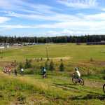 Contributed photo by Tsalteshi Trails Association The trails was packed during the fourth Salmon Cycle Series race Thursday July 31, 2014 on the Tsalteshi Trails in Soldotna, Alaska.