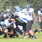 Photo by Kelly Sullivan/ Peninsula Clarion Kyrel Payne number 38, Luke Johnson number 8