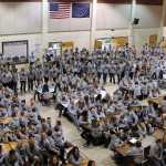 Photo by Kelly Sullivan/ Peninsula Clarion Justin Martin and Herman Cleveland play tetherball on the playground during their first recess of the new school year, at Nikiski North Star Elementary School, Tuesday, August 19, 2014, in Nikiski, Alaska.