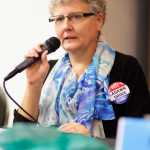 Photo by Kelly Sullivan/ Peninsula Clairon La Dawn Druce spoke at the Kenai Peninsula Borough Assembly Candidate Forum at the Kenai Visitor and Cultural center, Wednesday, September 17, 2014 in Kenai, Alaska. Druce is running for the Sterling seat in the Kenai Peninsula Borough Assebmly regular elections on Oct. 7.