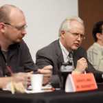 Photo by Kelly Sullivan/ Peninsula Clarion Blaine Gilman spoke at the Kenai Peninsula Borough Assembly Candidate Forum at the Kenai Visitor and Cultural center, Wednesday, September 17, 2014 in Kenai, Alaska. Gilman is running for the Kenai seat in the Kenai Peninsula Borough Assebmly regular elections on Oct. 7.