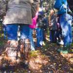 Photo by Rashah McChesney/Peninsula Clarion Kenai Peninsula College Professor of Anthropology, Alan Boraas, talks to a class during a walk near the college Thursday September 25, 2014 in Soldotna, Alaska. Boraas took students and faculty members to several historical Dena'ina sites along Slikok Creek and the Kenai River.
