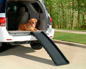 In this photo provided by Wayfair.com, folding steps like these help ease the transport of elderly pets and can be conveniently stored at home or in your vehicle. (AP Photo/Wayfair.com)