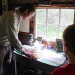 Photo by Kelly Sullivan/ Peninsula Clarion Visitors to the Kenai Wildlife Refuge learned about Andrew Berg at one of a his 11 cabins, Thursday, August 7, 2014 in Soldotna, Alaska.