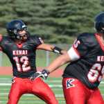Photo by Kelly Sullivan/Peninsula Clarion In this Aug. 30, 2014 file photo Kenai Central High School quarterback Jace Baker winds up for a throw during a game against Kodiak in Kenai, Alaska.