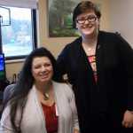 Sarah Mohorich laughs and sings along with Christmas music as she stocks a salad bar in the cafeteria at Central Peninsula Hospital Thursday Dec. 12, 2012 in Soldotna, Alaska.  Mohorich is an intern with Project SEARCH  which provides job training for students with disabilities. Central Peninsula Hospital is cooperating wtih the Kenai Peninsula Borough School District to find students who rotate through various positions at the hospital to gain on-the-job training and prepare for future employment.  Photo by Rashah McChesney/Peninsula Clarion