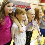 Photo by Kelly Sullivan/ Peninsula Clarion Members of the Kalifornsky Beach Elementary's Mind Amazes team the Belugas pose for a picture after receiving a high number of points during the "spontaneous problem" portion of the competition Saturday, October 11, 2014, at Soldotna Prep School in Soldotna, Alaska.